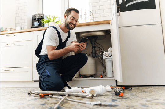 Business owner feeling on top of work